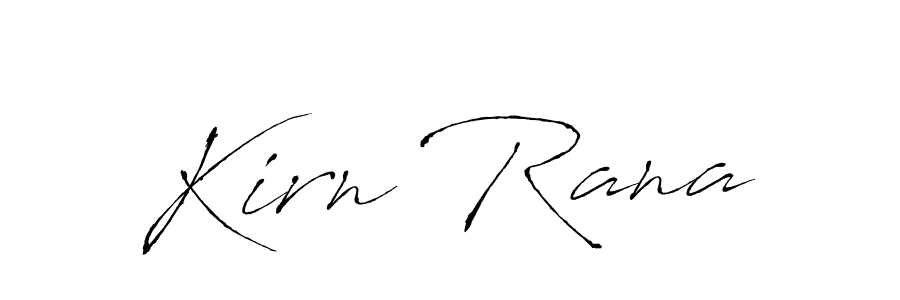 The best way (Antro_Vectra) to make a short signature is to pick only two or three words in your name. The name Kirn Rana include a total of six letters. For converting this name. Kirn Rana signature style 6 images and pictures png