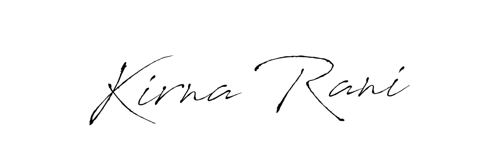 Create a beautiful signature design for name Kirna Rani. With this signature (Antro_Vectra) fonts, you can make a handwritten signature for free. Kirna Rani signature style 6 images and pictures png