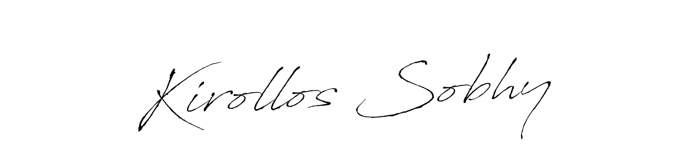 Kirollos Sobhy stylish signature style. Best Handwritten Sign (Antro_Vectra) for my name. Handwritten Signature Collection Ideas for my name Kirollos Sobhy. Kirollos Sobhy signature style 6 images and pictures png
