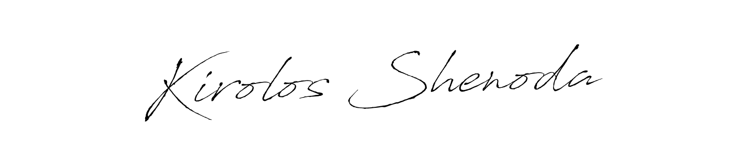 You should practise on your own different ways (Antro_Vectra) to write your name (Kirolos Shenoda) in signature. don't let someone else do it for you. Kirolos Shenoda signature style 6 images and pictures png