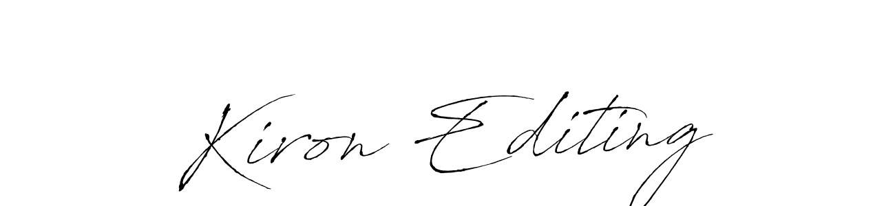 How to make Kiron Editing signature? Antro_Vectra is a professional autograph style. Create handwritten signature for Kiron Editing name. Kiron Editing signature style 6 images and pictures png