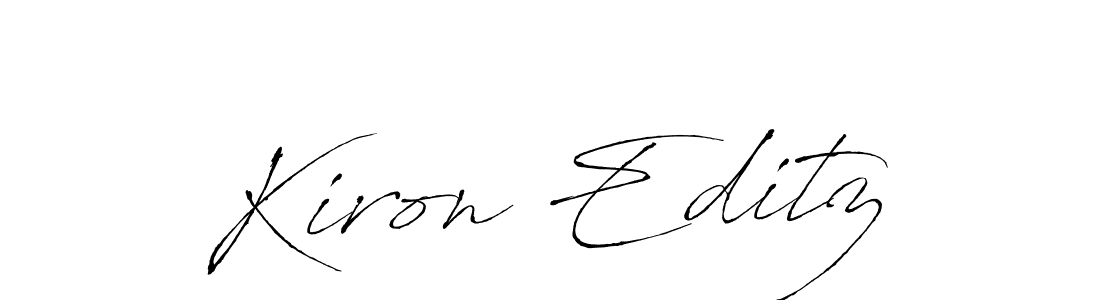 Make a beautiful signature design for name Kiron Editz. With this signature (Antro_Vectra) style, you can create a handwritten signature for free. Kiron Editz signature style 6 images and pictures png