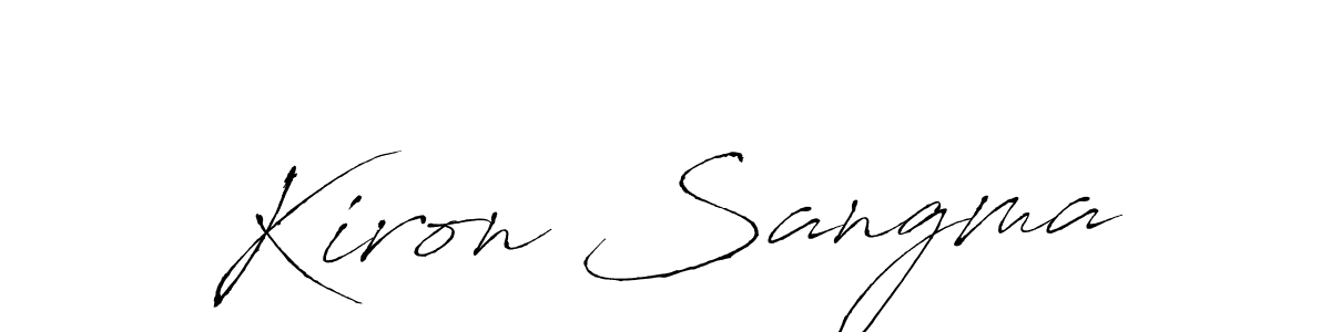 Design your own signature with our free online signature maker. With this signature software, you can create a handwritten (Antro_Vectra) signature for name Kiron Sangma. Kiron Sangma signature style 6 images and pictures png