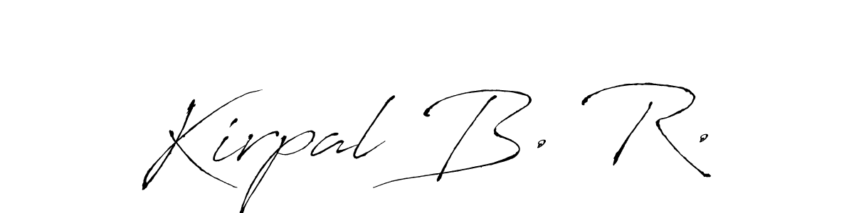 Similarly Antro_Vectra is the best handwritten signature design. Signature creator online .You can use it as an online autograph creator for name Kirpal B. R.. Kirpal B. R. signature style 6 images and pictures png