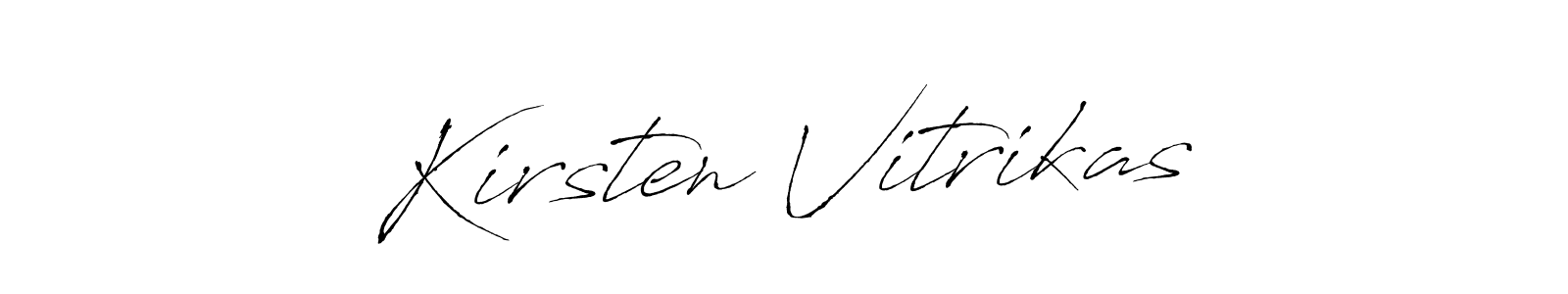 Also we have Kirsten Vitrikas name is the best signature style. Create professional handwritten signature collection using Antro_Vectra autograph style. Kirsten Vitrikas signature style 6 images and pictures png
