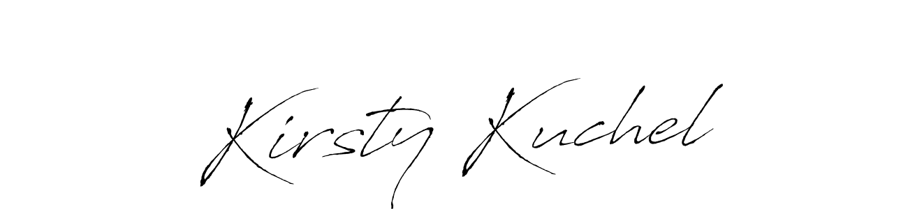 Kirsty Kuchel stylish signature style. Best Handwritten Sign (Antro_Vectra) for my name. Handwritten Signature Collection Ideas for my name Kirsty Kuchel. Kirsty Kuchel signature style 6 images and pictures png