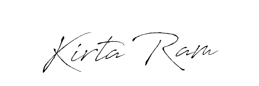 Use a signature maker to create a handwritten signature online. With this signature software, you can design (Antro_Vectra) your own signature for name Kirta Ram. Kirta Ram signature style 6 images and pictures png