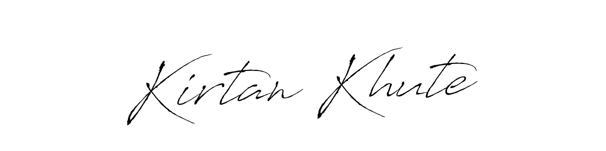 Design your own signature with our free online signature maker. With this signature software, you can create a handwritten (Antro_Vectra) signature for name Kirtan Khute. Kirtan Khute signature style 6 images and pictures png