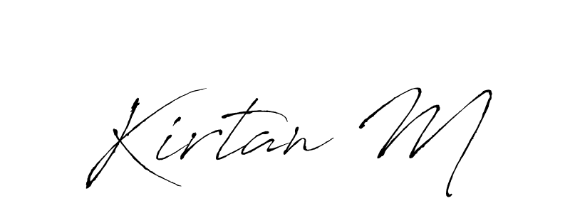 Best and Professional Signature Style for Kirtan M. Antro_Vectra Best Signature Style Collection. Kirtan M signature style 6 images and pictures png
