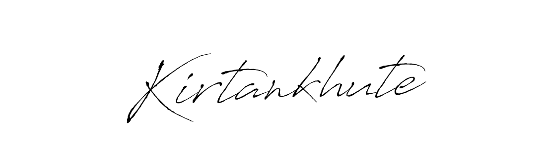 Antro_Vectra is a professional signature style that is perfect for those who want to add a touch of class to their signature. It is also a great choice for those who want to make their signature more unique. Get Kirtankhute name to fancy signature for free. Kirtankhute signature style 6 images and pictures png