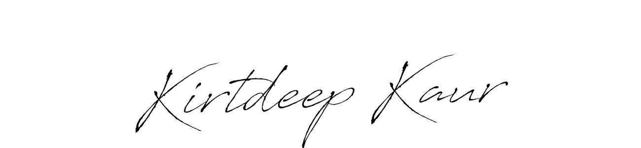 Create a beautiful signature design for name Kirtdeep Kaur. With this signature (Antro_Vectra) fonts, you can make a handwritten signature for free. Kirtdeep Kaur signature style 6 images and pictures png