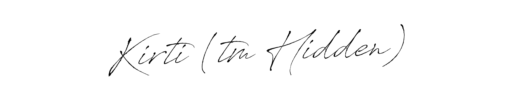 Antro_Vectra is a professional signature style that is perfect for those who want to add a touch of class to their signature. It is also a great choice for those who want to make their signature more unique. Get Kirti (tm Hidden) name to fancy signature for free. Kirti (tm Hidden) signature style 6 images and pictures png