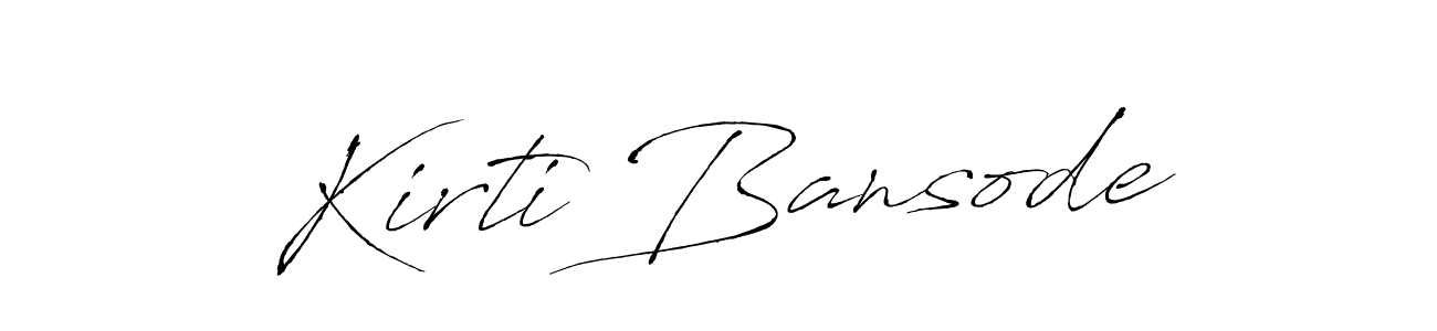 Antro_Vectra is a professional signature style that is perfect for those who want to add a touch of class to their signature. It is also a great choice for those who want to make their signature more unique. Get Kirti Bansode name to fancy signature for free. Kirti Bansode signature style 6 images and pictures png