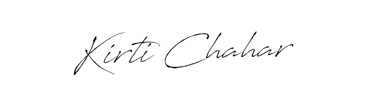 Use a signature maker to create a handwritten signature online. With this signature software, you can design (Antro_Vectra) your own signature for name Kirti Chahar. Kirti Chahar signature style 6 images and pictures png