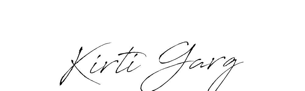 Make a beautiful signature design for name Kirti Garg. With this signature (Antro_Vectra) style, you can create a handwritten signature for free. Kirti Garg signature style 6 images and pictures png