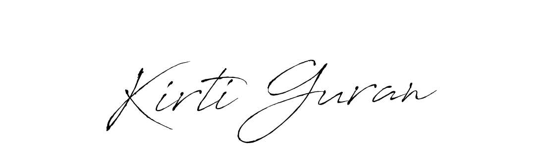 Create a beautiful signature design for name Kirti Guran. With this signature (Antro_Vectra) fonts, you can make a handwritten signature for free. Kirti Guran signature style 6 images and pictures png