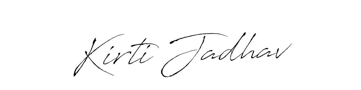 The best way (Antro_Vectra) to make a short signature is to pick only two or three words in your name. The name Kirti Jadhav include a total of six letters. For converting this name. Kirti Jadhav signature style 6 images and pictures png