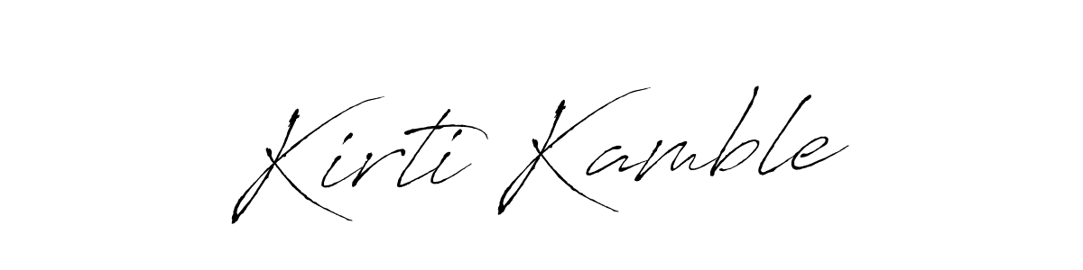 How to make Kirti Kamble signature? Antro_Vectra is a professional autograph style. Create handwritten signature for Kirti Kamble name. Kirti Kamble signature style 6 images and pictures png
