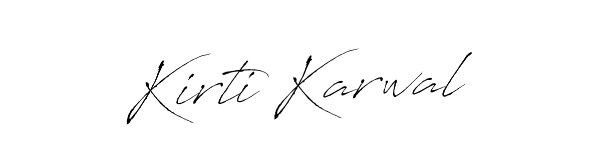 Use a signature maker to create a handwritten signature online. With this signature software, you can design (Antro_Vectra) your own signature for name Kirti Karwal. Kirti Karwal signature style 6 images and pictures png