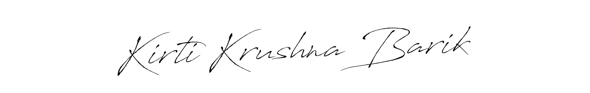 Make a beautiful signature design for name Kirti Krushna Barik. With this signature (Antro_Vectra) style, you can create a handwritten signature for free. Kirti Krushna Barik signature style 6 images and pictures png