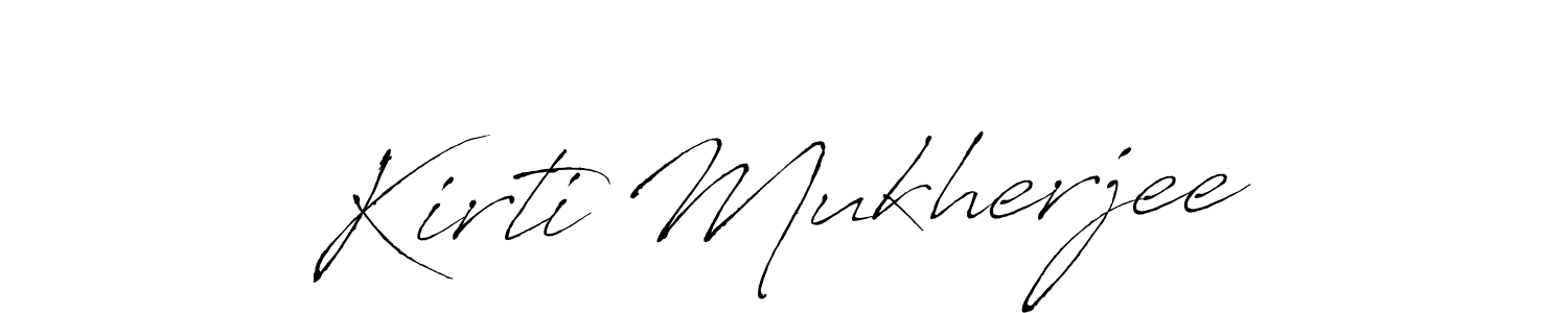 Kirti Mukherjee stylish signature style. Best Handwritten Sign (Antro_Vectra) for my name. Handwritten Signature Collection Ideas for my name Kirti Mukherjee. Kirti Mukherjee signature style 6 images and pictures png