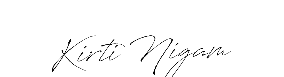 How to make Kirti Nigam name signature. Use Antro_Vectra style for creating short signs online. This is the latest handwritten sign. Kirti Nigam signature style 6 images and pictures png