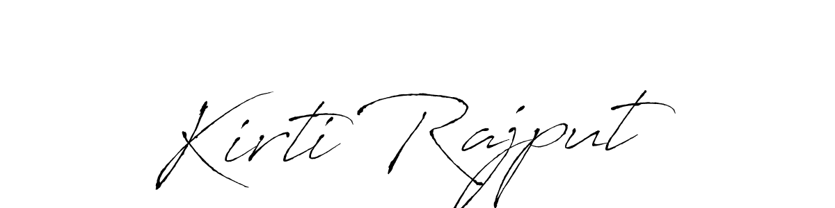 How to make Kirti Rajput signature? Antro_Vectra is a professional autograph style. Create handwritten signature for Kirti Rajput name. Kirti Rajput signature style 6 images and pictures png