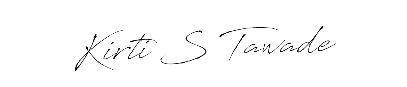 Antro_Vectra is a professional signature style that is perfect for those who want to add a touch of class to their signature. It is also a great choice for those who want to make their signature more unique. Get Kirti S Tawade name to fancy signature for free. Kirti S Tawade signature style 6 images and pictures png