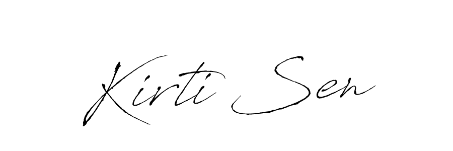 Create a beautiful signature design for name Kirti Sen. With this signature (Antro_Vectra) fonts, you can make a handwritten signature for free. Kirti Sen signature style 6 images and pictures png