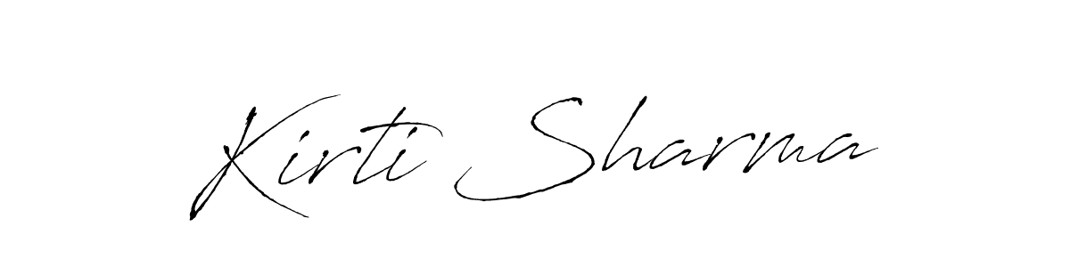 Use a signature maker to create a handwritten signature online. With this signature software, you can design (Antro_Vectra) your own signature for name Kirti Sharma. Kirti Sharma signature style 6 images and pictures png