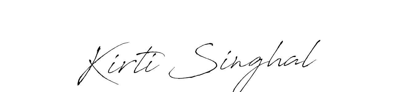 Design your own signature with our free online signature maker. With this signature software, you can create a handwritten (Antro_Vectra) signature for name Kirti Singhal. Kirti Singhal signature style 6 images and pictures png