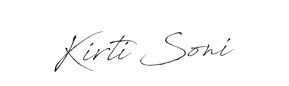 Create a beautiful signature design for name Kirti Soni. With this signature (Antro_Vectra) fonts, you can make a handwritten signature for free. Kirti Soni signature style 6 images and pictures png