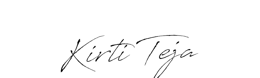 Similarly Antro_Vectra is the best handwritten signature design. Signature creator online .You can use it as an online autograph creator for name Kirti Teja. Kirti Teja signature style 6 images and pictures png