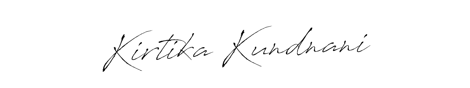 How to make Kirtika Kundnani name signature. Use Antro_Vectra style for creating short signs online. This is the latest handwritten sign. Kirtika Kundnani signature style 6 images and pictures png