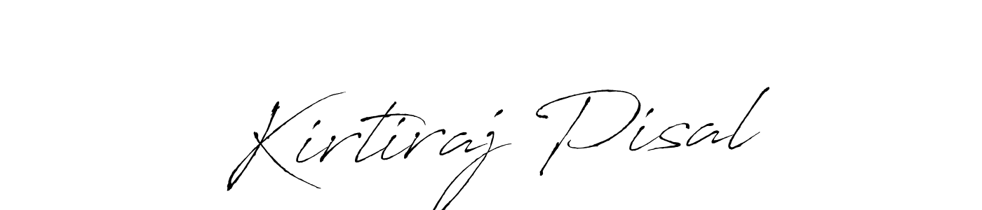 How to make Kirtiraj Pisal name signature. Use Antro_Vectra style for creating short signs online. This is the latest handwritten sign. Kirtiraj Pisal signature style 6 images and pictures png