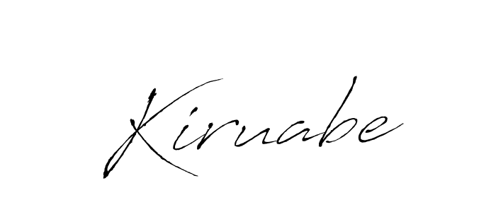 The best way (Antro_Vectra) to make a short signature is to pick only two or three words in your name. The name Kiruabe include a total of six letters. For converting this name. Kiruabe signature style 6 images and pictures png