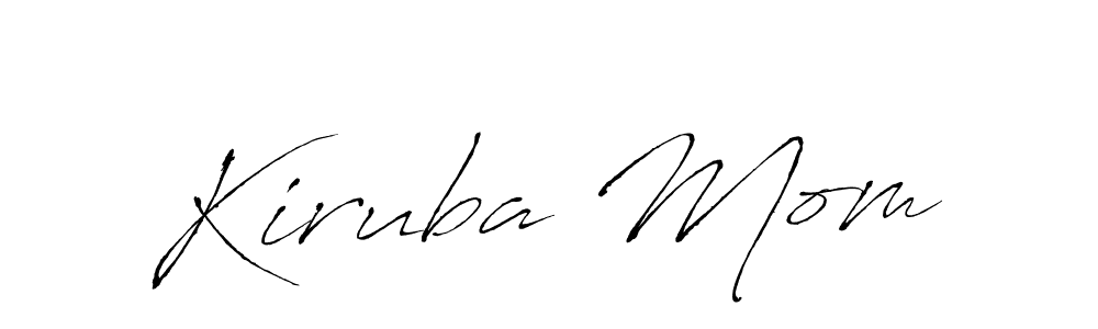 Antro_Vectra is a professional signature style that is perfect for those who want to add a touch of class to their signature. It is also a great choice for those who want to make their signature more unique. Get Kiruba Mom name to fancy signature for free. Kiruba Mom signature style 6 images and pictures png