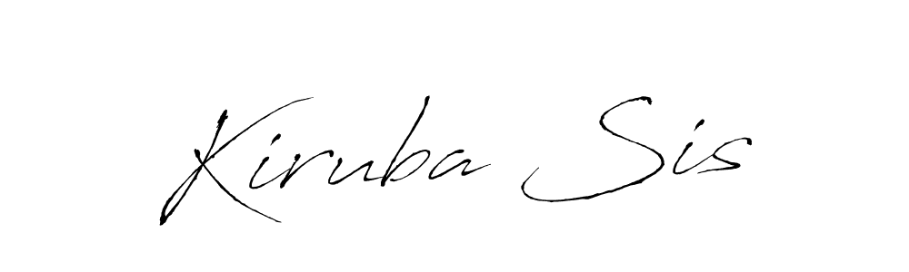 Similarly Antro_Vectra is the best handwritten signature design. Signature creator online .You can use it as an online autograph creator for name Kiruba Sis. Kiruba Sis signature style 6 images and pictures png