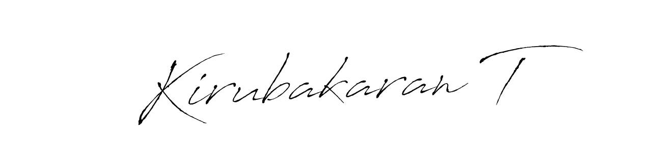 Antro_Vectra is a professional signature style that is perfect for those who want to add a touch of class to their signature. It is also a great choice for those who want to make their signature more unique. Get Kirubakaran T name to fancy signature for free. Kirubakaran T signature style 6 images and pictures png