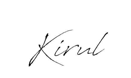 Use a signature maker to create a handwritten signature online. With this signature software, you can design (Antro_Vectra) your own signature for name Kirul. Kirul signature style 6 images and pictures png