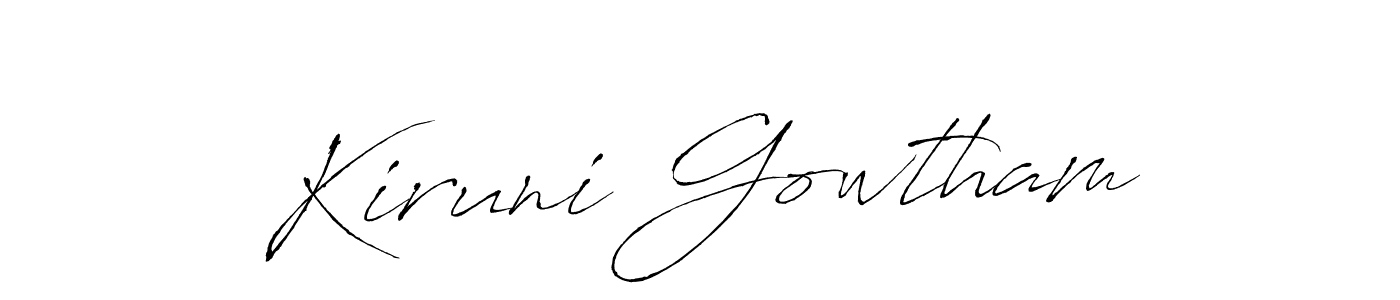 if you are searching for the best signature style for your name Kiruni Gowtham. so please give up your signature search. here we have designed multiple signature styles  using Antro_Vectra. Kiruni Gowtham signature style 6 images and pictures png