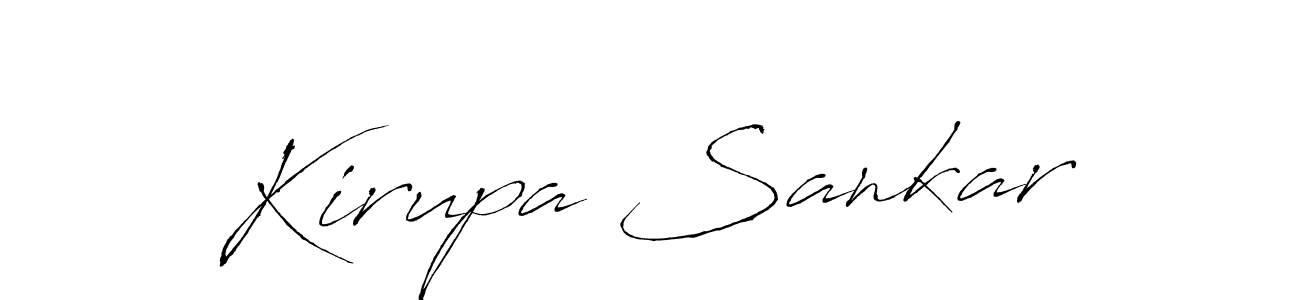 Kirupa Sankar stylish signature style. Best Handwritten Sign (Antro_Vectra) for my name. Handwritten Signature Collection Ideas for my name Kirupa Sankar. Kirupa Sankar signature style 6 images and pictures png