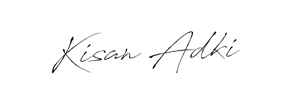 How to make Kisan Adki name signature. Use Antro_Vectra style for creating short signs online. This is the latest handwritten sign. Kisan Adki signature style 6 images and pictures png