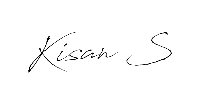 Similarly Antro_Vectra is the best handwritten signature design. Signature creator online .You can use it as an online autograph creator for name Kisan S. Kisan S signature style 6 images and pictures png