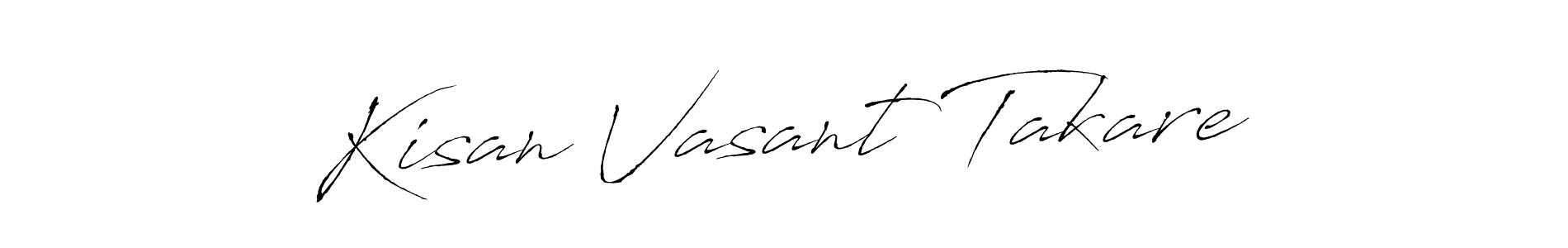 Design your own signature with our free online signature maker. With this signature software, you can create a handwritten (Antro_Vectra) signature for name Kisan Vasant Takare. Kisan Vasant Takare signature style 6 images and pictures png