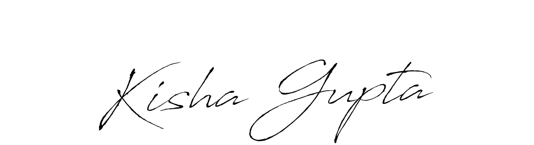 Make a beautiful signature design for name Kisha Gupta. With this signature (Antro_Vectra) style, you can create a handwritten signature for free. Kisha Gupta signature style 6 images and pictures png