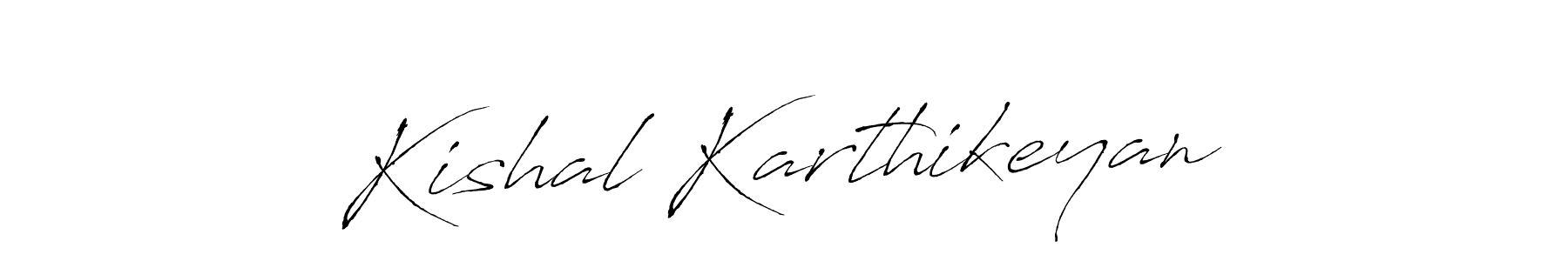 How to make Kishal Karthikeyan name signature. Use Antro_Vectra style for creating short signs online. This is the latest handwritten sign. Kishal Karthikeyan signature style 6 images and pictures png