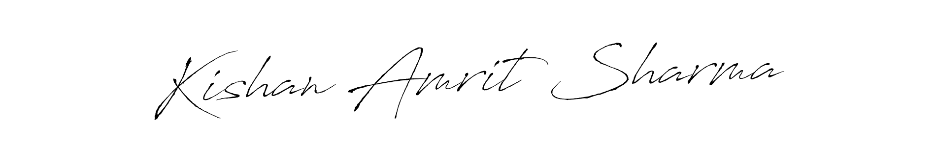 How to make Kishan Amrit Sharma signature? Antro_Vectra is a professional autograph style. Create handwritten signature for Kishan Amrit Sharma name. Kishan Amrit Sharma signature style 6 images and pictures png