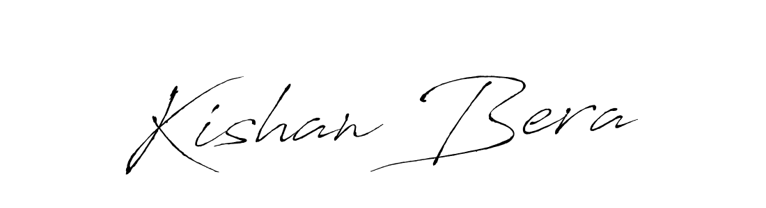 How to make Kishan Bera name signature. Use Antro_Vectra style for creating short signs online. This is the latest handwritten sign. Kishan Bera signature style 6 images and pictures png