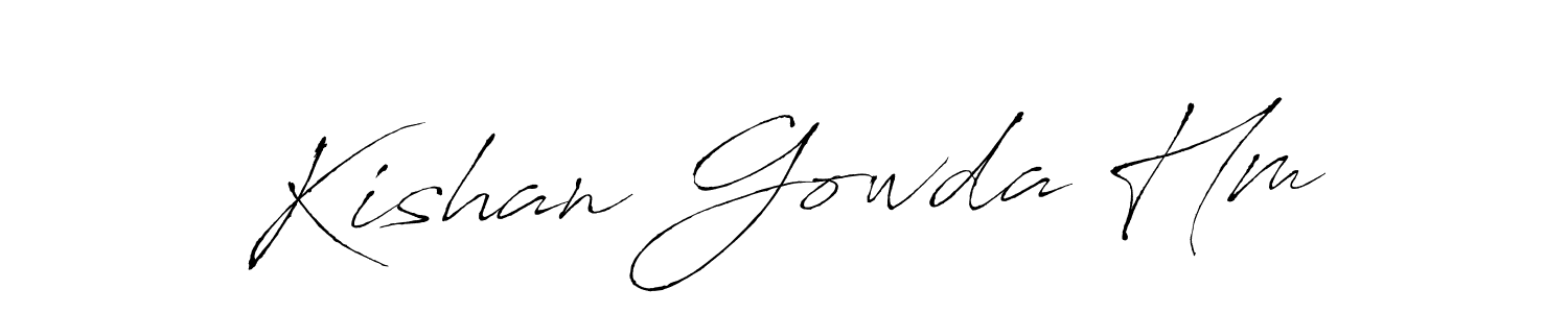 Antro_Vectra is a professional signature style that is perfect for those who want to add a touch of class to their signature. It is also a great choice for those who want to make their signature more unique. Get Kishan Gowda Hm name to fancy signature for free. Kishan Gowda Hm signature style 6 images and pictures png